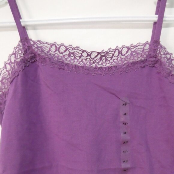 ANN TAYLOR PETITE Ann Taylor Petite SP Purple Lace Trim Cami Tank Top - NWT - Picture 5 of 15
